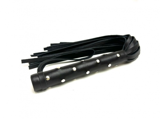 Кожаная плеть «Звездное небо» - 43 см. - БДСМ Арсенал - купить с доставкой в Иваново