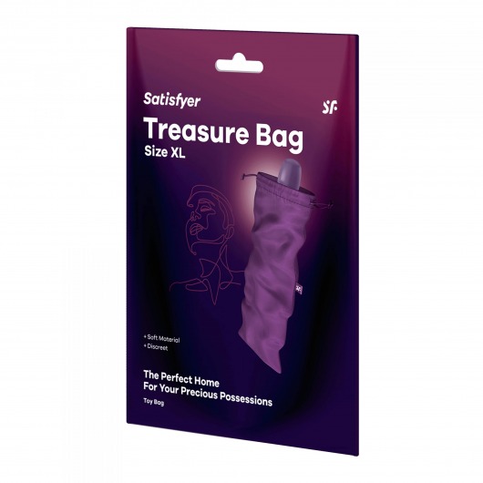 Фиолетовый мешочек для хранения игрушек Treasure Bag XL - Satisfyer - купить с доставкой в Иваново