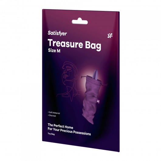 Фиолетовый мешочек для хранения игрушек Treasure Bag M - Satisfyer - купить с доставкой в Иваново