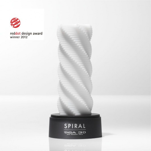 Белый 3D мастурбатор SPIRAL - Tenga - в Иваново купить с доставкой