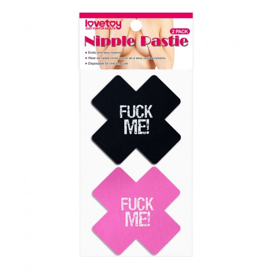 Набор из 2 пар пэстисов Cross Pattern Nipple Pasties - Lovetoy - купить с доставкой в Иваново