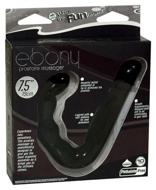 Чёрный стимулятор простаты Ebony Prostate Massager - NMC - в Иваново купить с доставкой