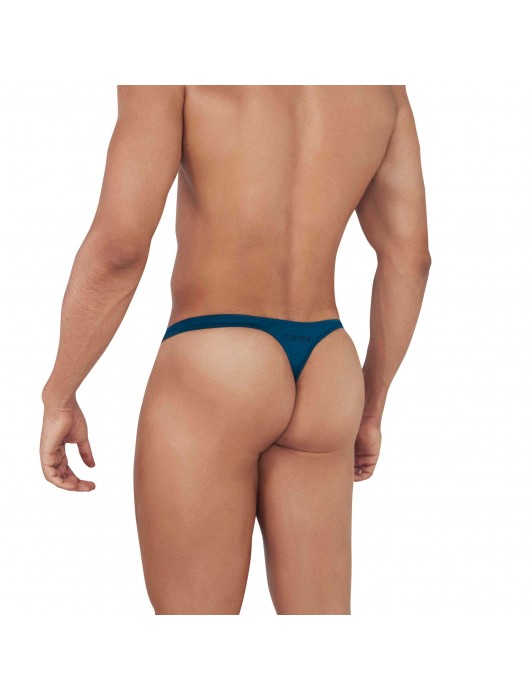 Синие мужские трусы-тонги с пряжками Flashing Thong - Clever Masculine Underwear купить с доставкой