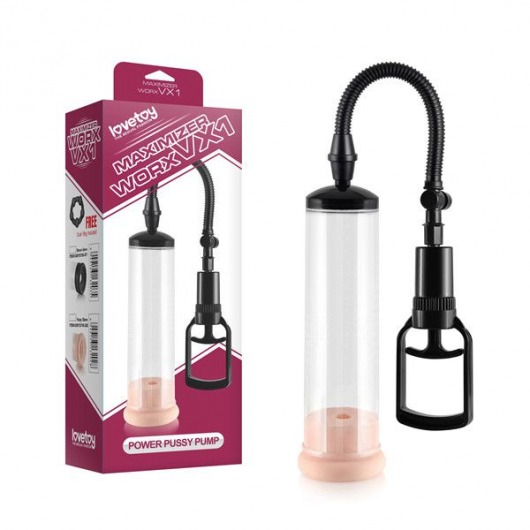 Вакуумная помпа с телесным вкладышем Power Pussy Pump - 20,3 см. - Lovetoy - в Иваново купить с доставкой