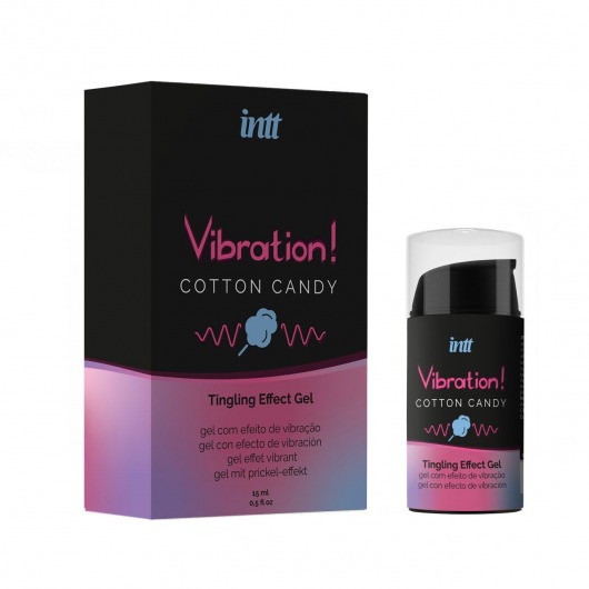 Жидкий вибратор Vibration Cotton Candy с ароматом сахарной ваты - 15 мл. - INTT - купить с доставкой в Иваново