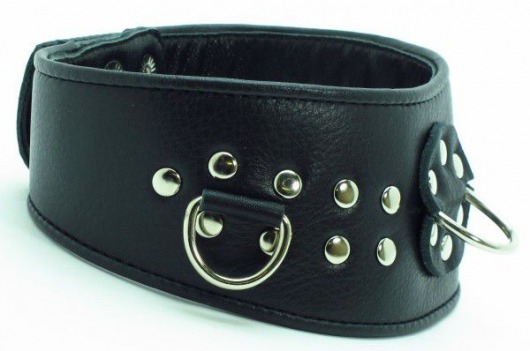 Кожаный ошейник для эротических игр - БДСМ Арсенал - купить с доставкой в Иваново