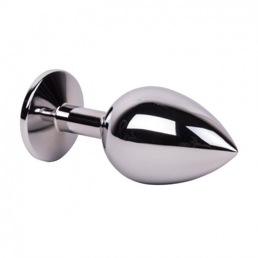 Большой стальной плаг с черным кристаллом Black Rave - 9,5 см. - Erotic Fantasy - купить с доставкой в Иваново