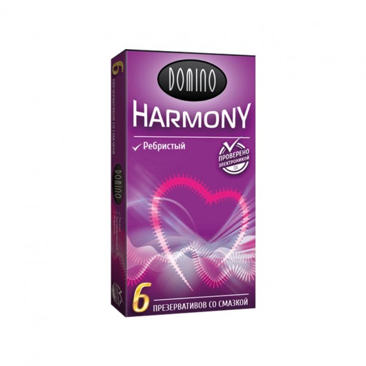 Презервативы с рёбрышками Domino Harmony - 6 шт. - Domino - купить с доставкой в Иваново