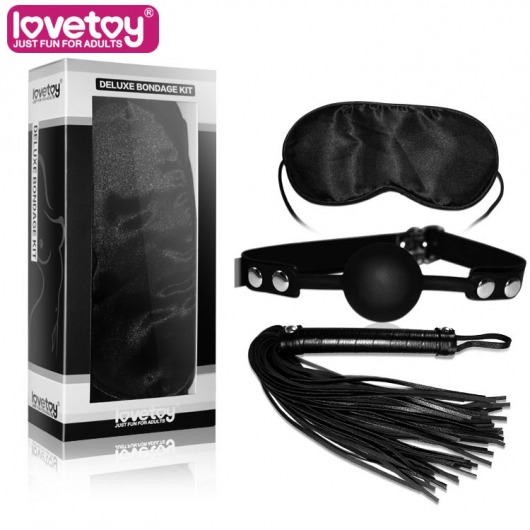Эротический набор для игр: маска, кляп и плеть - Lovetoy - купить с доставкой в Иваново