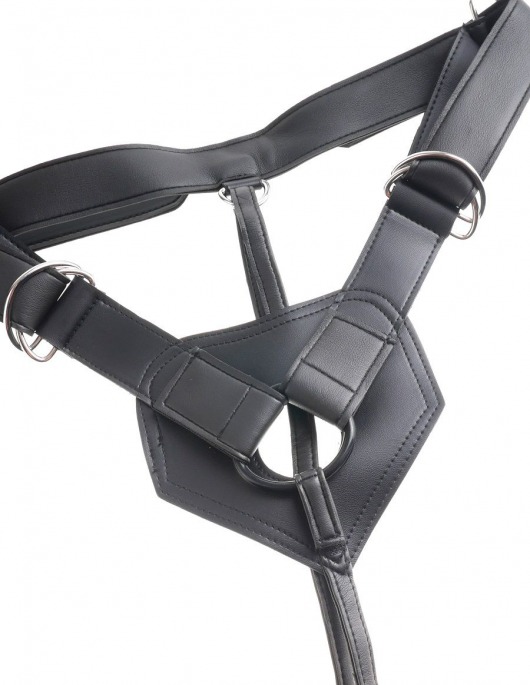 Страпон Harness со съемной чёрной насадкой King Cock 9 - 23 см. - Pipedream - купить с доставкой в Иваново