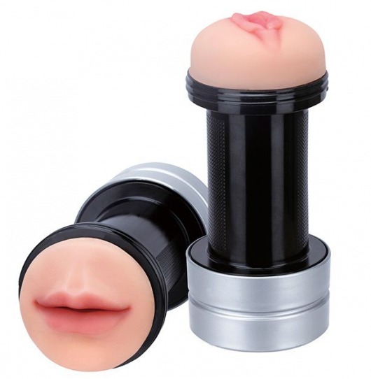 Двусторонний мастурбатор REALSTUFF 2 IN 1 HUMMER MOUTH   VAGINA - ротик и вагина - Dream Toys - в Иваново купить с доставкой