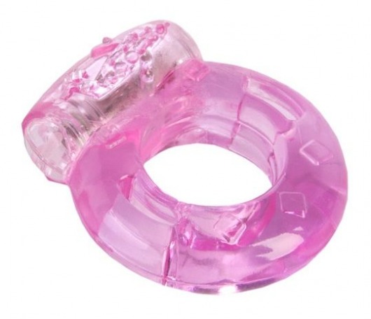 Толстое розовое эрекционное кольцо с вибратором - Toyfa Basic - в Иваново купить с доставкой
