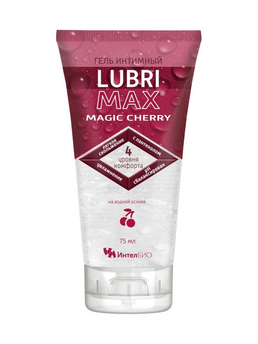 Интимный гель-смазка на водной основе Lubrimax Magic Cherry - 75 мл. - ИнтелБИО - купить с доставкой в Иваново