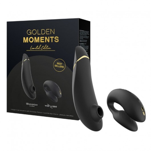 Набор для пар Golden Moments: Womanizer Premium 2 и We-Vibe Chorus - Womanizer купить в Иваново с доставкой в Orgasmix.ru Набор для пар Golden Moments: Womanizer Premium 2 и We-Vibe Chorus - Womanizer