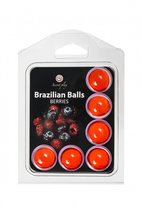 Набор из 6 шариков с массажным маслом Brazilian Balls с ароматом ягод - Secret Play - купить с доставкой в Иваново