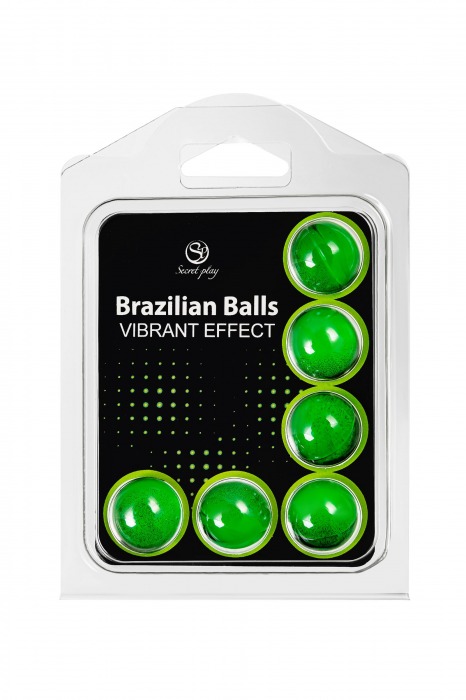 Набор из 6 шариков с массажным маслом Brazilian Balls с эффектом вибрации - Secret Play - купить с доставкой в Иваново