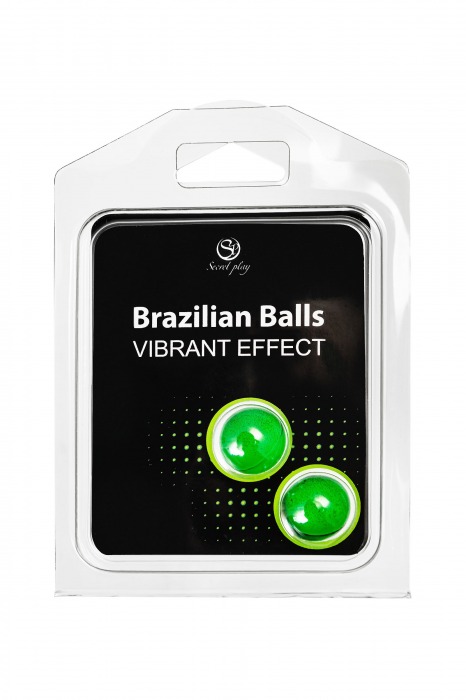 Набор из 2 шариков с массажным маслом Brazilian Balls с эффектом вибрации - Secret Play - купить с доставкой в Иваново