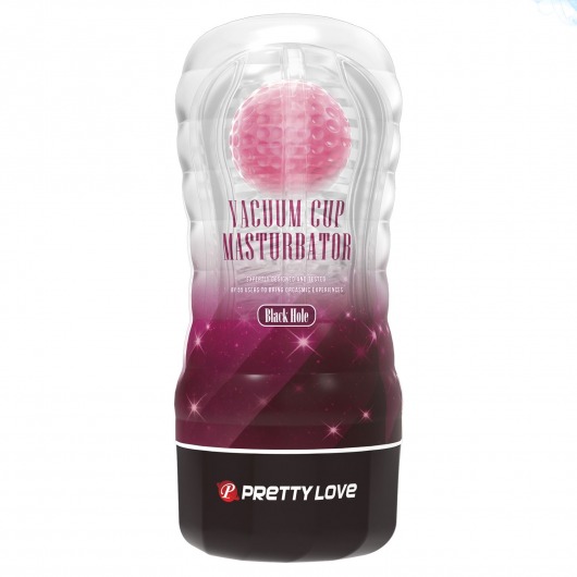 Прозрачный текстурированный мастурбатор Vacuum Cup Masturbator Black Hole - Baile - в Иваново купить с доставкой