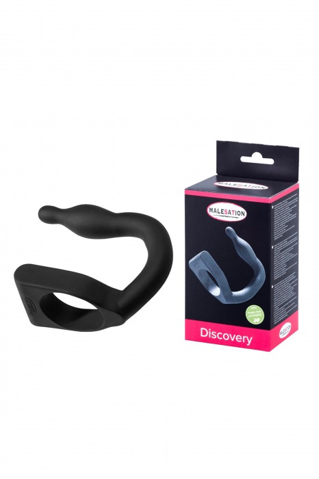 Эрекционное кольцо с вибровтулкой Discovery - MALESATION - в Иваново купить с доставкой