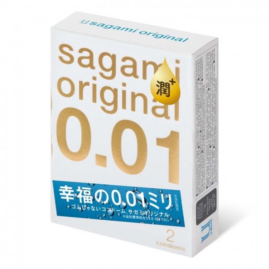 Увлажнённые презервативы Sagami Original 0.01 Extra Lub - 2 шт. - Sagami - купить с доставкой в Иваново