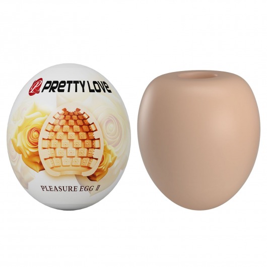 Бежевый мастурбатор-яйцо Pleasure Egg II - Baile - в Иваново купить с доставкой