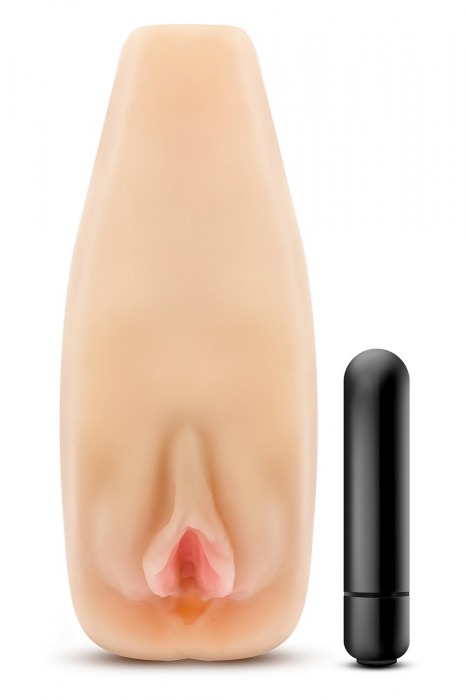 Мастурбатор-вагина с вибрацией Soft   Wet Natasha Realistic Beige Masturbator - Blush Novelties - в Иваново купить с доставкой
