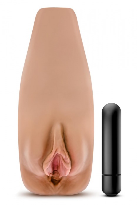 Маструбатор-вагина с вибрацией Soft   Wet Renata Realistic Tan Masturbator - Blush Novelties - в Иваново купить с доставкой