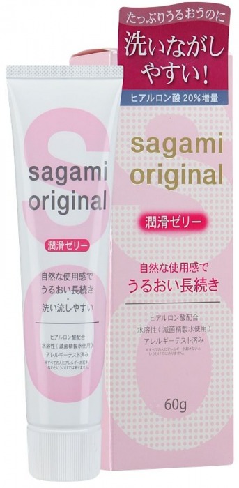 Гель-смазка на водной основе Sagami Original - 60 гр. - Sagami - купить с доставкой в Иваново