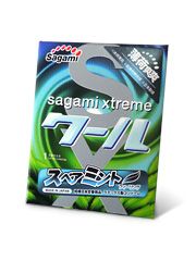 Презерватив Sagami Xtreme Mint с ароматом мяты - 1 шт. - Sagami - купить с доставкой в Иваново