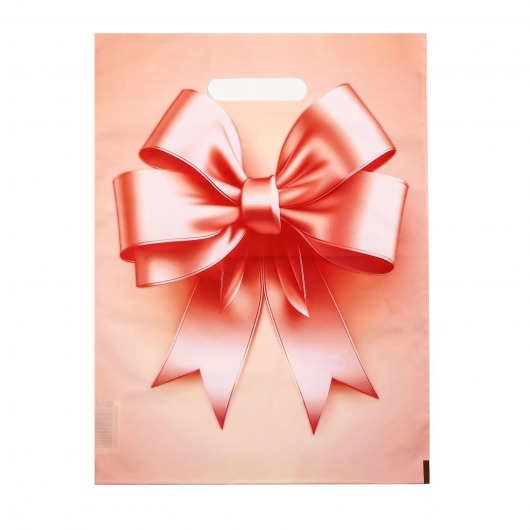 Пакет с принтом в виде банта с вырубной ручкой (30х40 см) - Сима-Ленд - купить с доставкой в Иваново