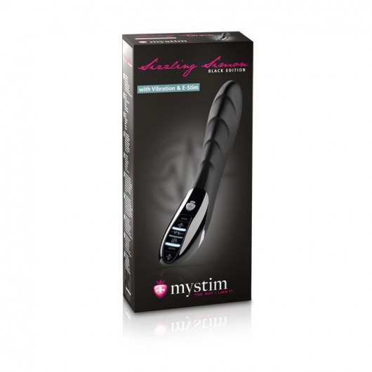 Вибратор с электростимуляцией Sizzling Simon Black Edition - 27 см. - MyStim - купить с доставкой в Иваново