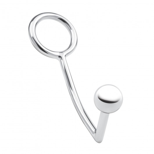 Кольцо на пенис с анальным стимулятором Stainless Steel Anal Hook   Cock Ring - BlueLine - в Иваново купить с доставкой