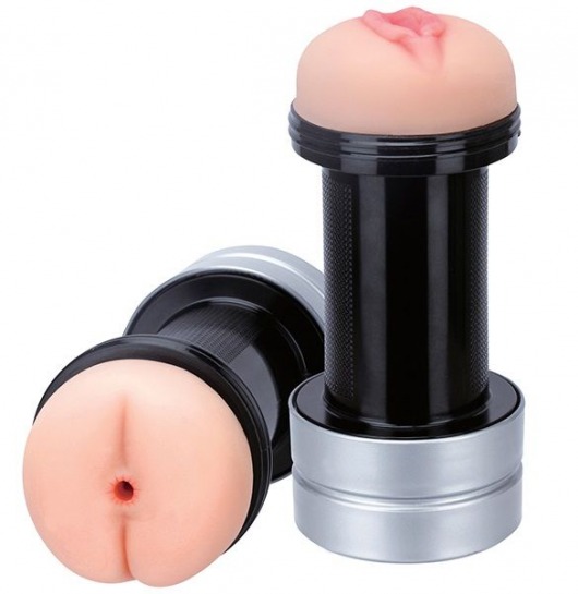 Мастурбатор 2-в-1 REALSTUFF 2 IN 1 HUMMER ANUS   VAGINA: вагина и анус - Dream Toys - в Иваново купить с доставкой