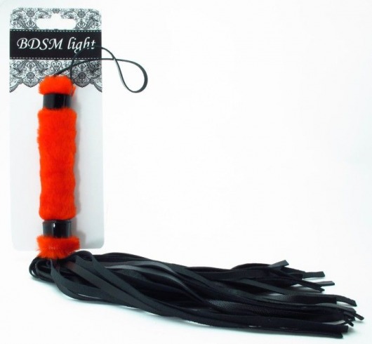 Нежная плеть с красным мехом BDSM Light - 43 см. - БДСМ Арсенал - купить с доставкой в Иваново