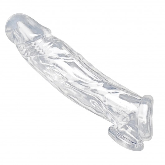 Прозрачная насадка для увеличения члена Realistic Clear Penis Enhancer and Ball Stretcher - 20,3 см. - XR Brands - в Иваново купить с доставкой