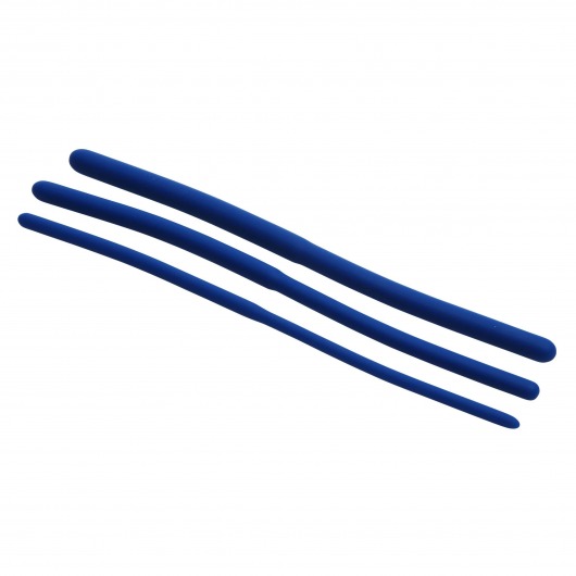 Набор из 3 синих силиконовых уретральных расширителей Invasion Silicone Urethral Sound Trainer Set - XR Brands - купить с доставкой в Иваново