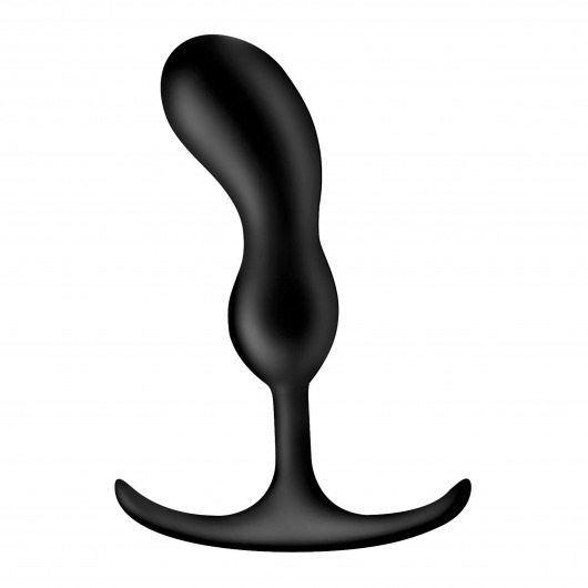 Черный массажер простаты с утяжелителями Premium Silicone Weighted Prostate Plug Medium - 16,3 см. - XR Brands - в Иваново купить с доставкой