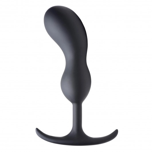 Черный массажер простаты с утяжелителями Premium Silicone Weighted Prostate Plug Large - 18,8 см. - XR Brands - в Иваново купить с доставкой