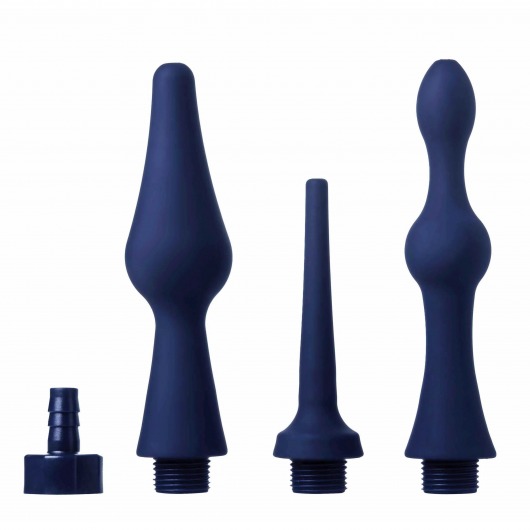 Набор из 3 универсальных насадок для анального душа Universal 3 Piece Silicone Enema Attachment Set - XR Brands - купить с доставкой в Иваново