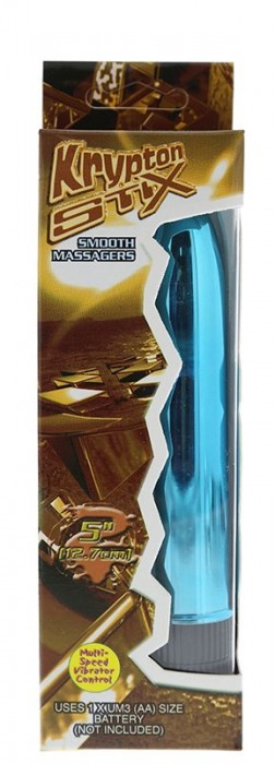 Голубой гладкий вибромассажёр KRYPTON STIX 5 MASSAGER M/S BLUE - 12,7 см. - NMC