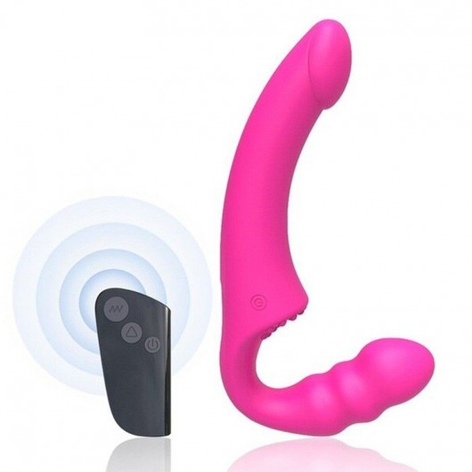 Розовый безремневой страпон Straples Strap-On Dildo - Erokay - купить с доставкой в Иваново