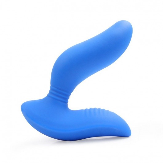 Синий вибромассажер простаты 3,5’’ Curve P-spot Massager - 12 см. - Erokay - в Иваново купить с доставкой