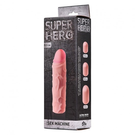 Фаллоудлинитель SUPER HERO Sex Machine - 15,5 см. - Lola Games - в Иваново купить с доставкой