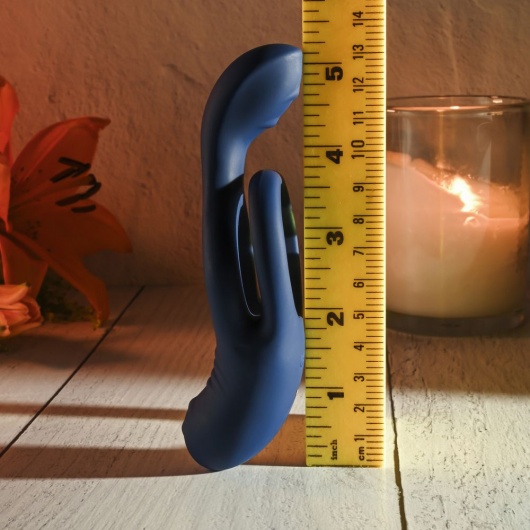 Синее эрекционное виброкольцо с двойным подхватом мошонки Ring Around The Rosy - Zero Tolerance - в Иваново купить с доставкой