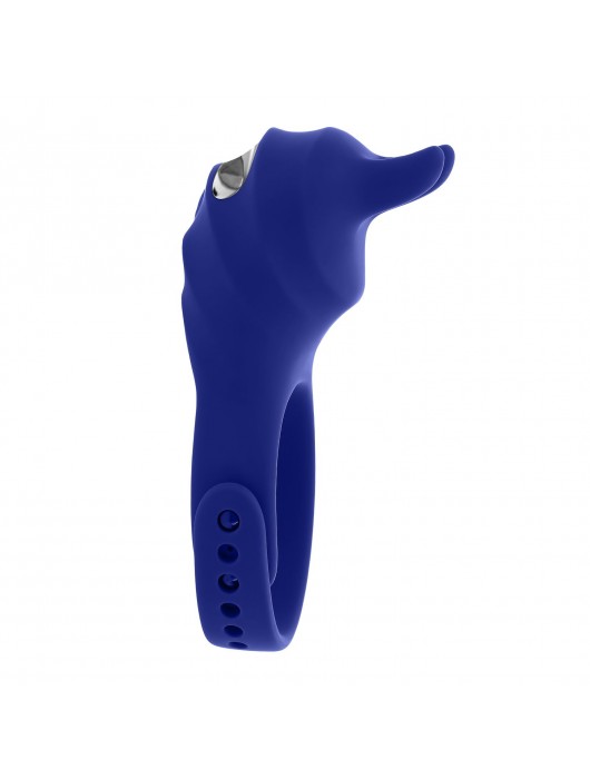 Синее эрекционное виброкольцо с клиторальной подушечкой и пультом ДУ Adjustable Fun Ring - Zero Tolerance - в Иваново купить с доставкой