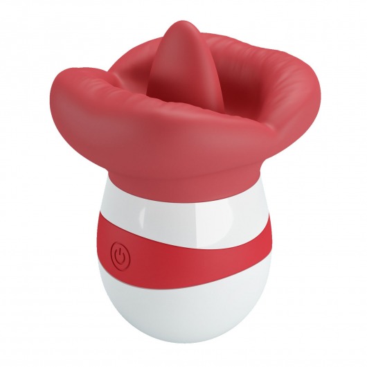 Красно-белый клиторальный стимулятор в форме рта Mina - Baile в Иваново Красно-белый клиторальный стимулятор в форме рта Mina - Baile