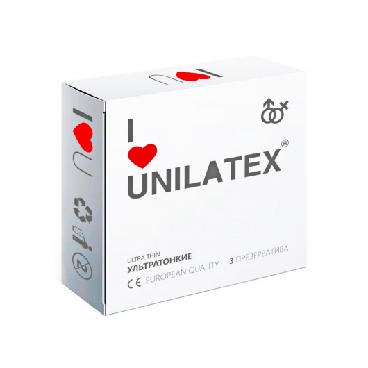 Ультратонкие презервативы Unilatex Ultra Thin - 3 шт. - Unilatex - купить с доставкой в Иваново