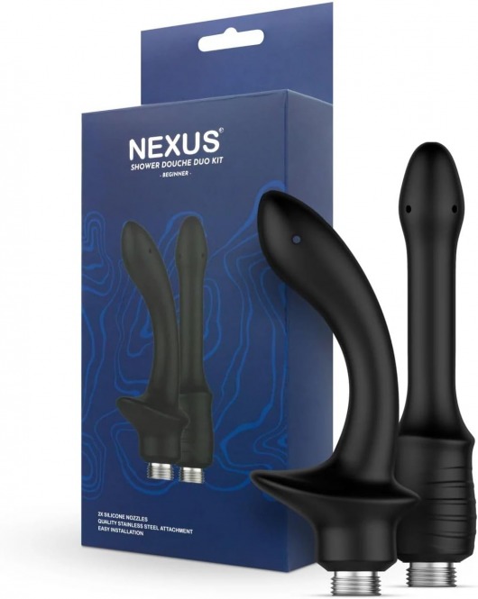 Набор из 2 насадок для анального душа Shower Douche Duo Kit Beginner - Nexus Range - купить с доставкой в Иваново