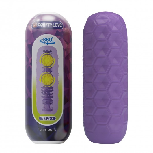 Фиолетовый мастурбатор Venus-X Twin balls - Baile - в Иваново купить с доставкой