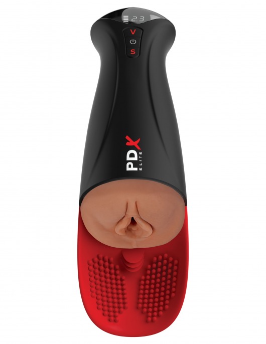 Мастурбатор-вагина в колбе с вибрацией Fuck-O-Matic Pro XL - Pipedream - в Иваново купить с доставкой